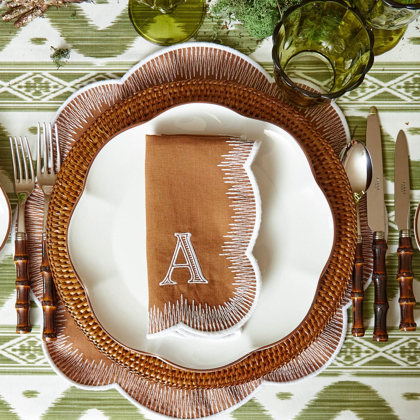 Caramel Alathea Linen Napkins (Set of 4)