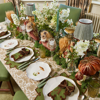 Forest Green & Brown Angelina Napkins (Set of 4)