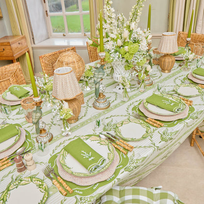 Green Lily of the Valley Eloise Linen Napkins (Set of 4)