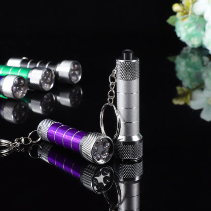 Mini LED Keychain Flashlight – Aluminum Alloy, 4 Colors