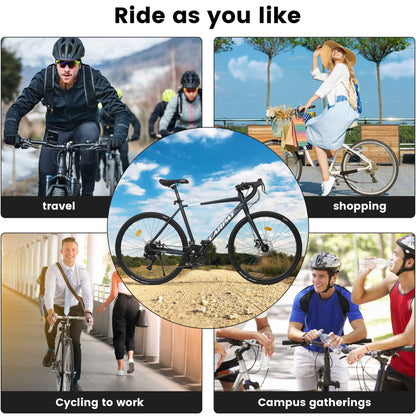 700C Road Bike | 16-Speed, Aluminum Frame, Disc Brakes & Aerodynamic Design