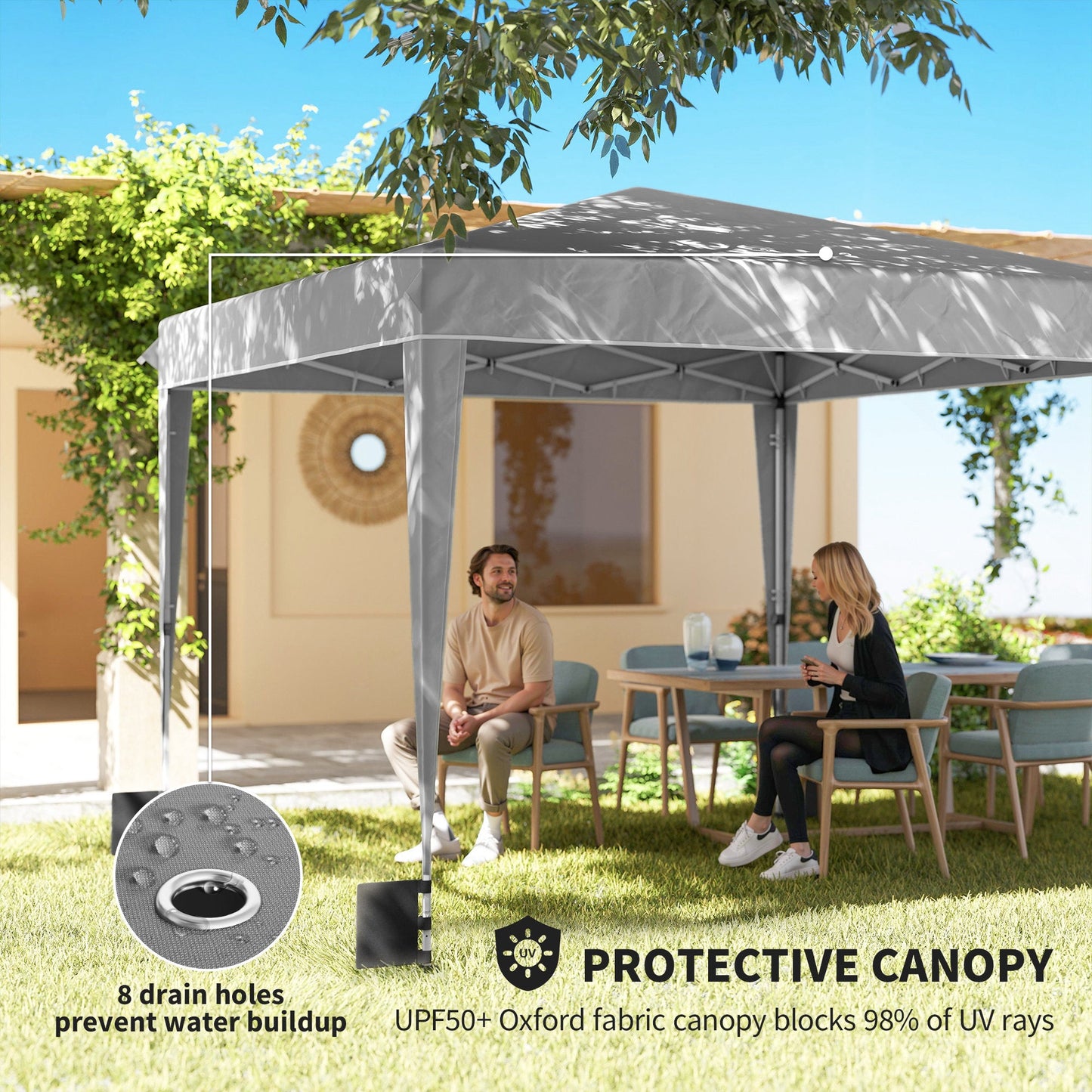 10x10 FT Pop-Up Canopy Tent with Sidewalls | UPF50+ Gazebo for Parties & Events