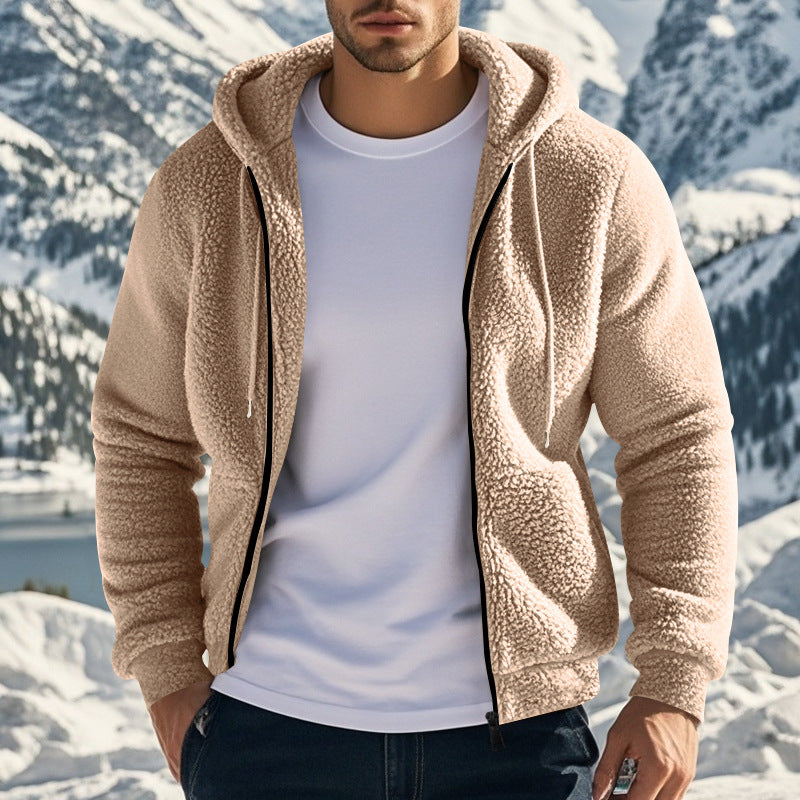 Men's Double-Sided Fleece Zip Jacket – Thickened, Loose Fit, 4 Colors, S–XXXL