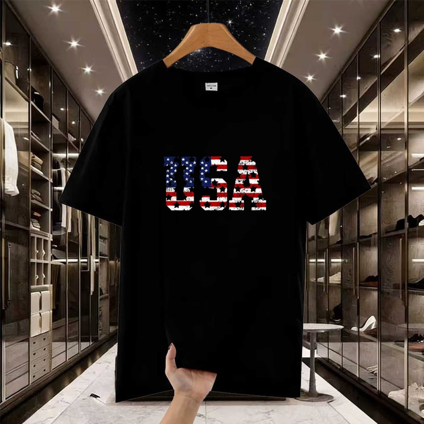 Unisex Letter-Print Loose Fit Short-Sleeve T-Shirt