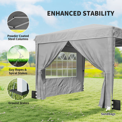 10x10 FT Pop-Up Canopy Tent with Sidewalls | UPF50+ Gazebo for Parties & Events