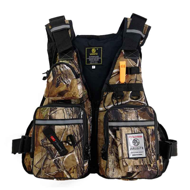 Fishing Life Vest with 16 Pockets – EPE Foam Buoyancy, One Size Fits Most