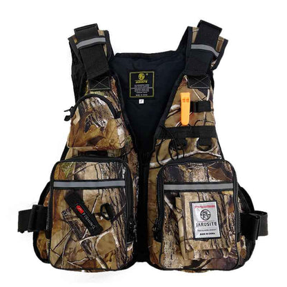 Fishing Life Vest with 16 Pockets – EPE Foam Buoyancy, One Size Fits Most