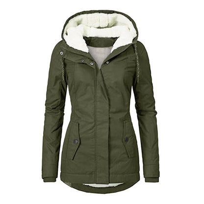 Women's Hooded Fleece Jacket – Warm Casual Outdoor Jacket