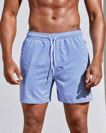 Men's 3D Striped Print Shorts – Casual Summer Sports Shorts