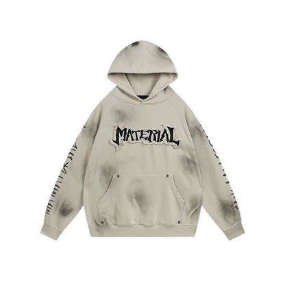 American Vintage Distressed Graffiti Hoodie