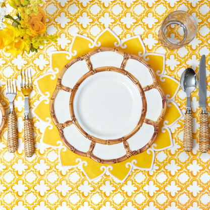 Petal Bamboo Ceramic Dinner Plate