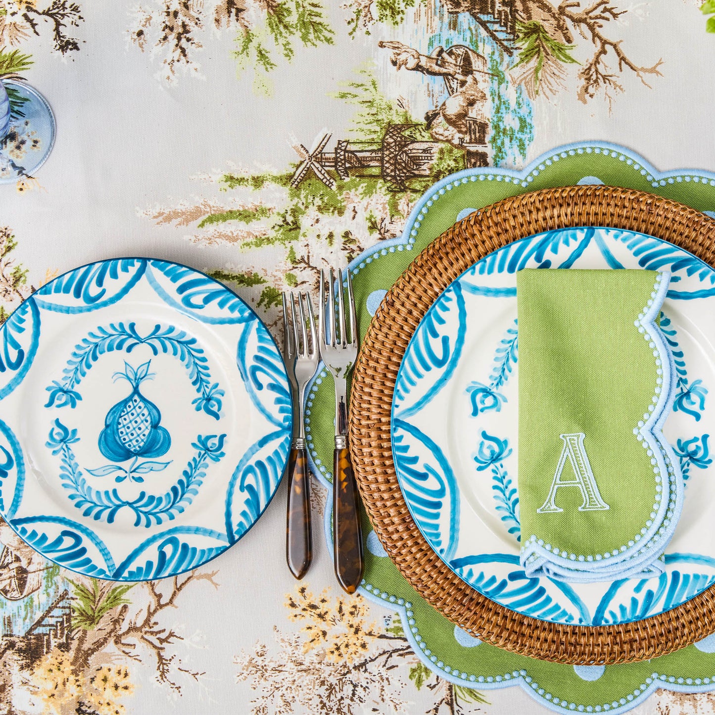 Green & Blue Bettina Napkins (Set of 4)