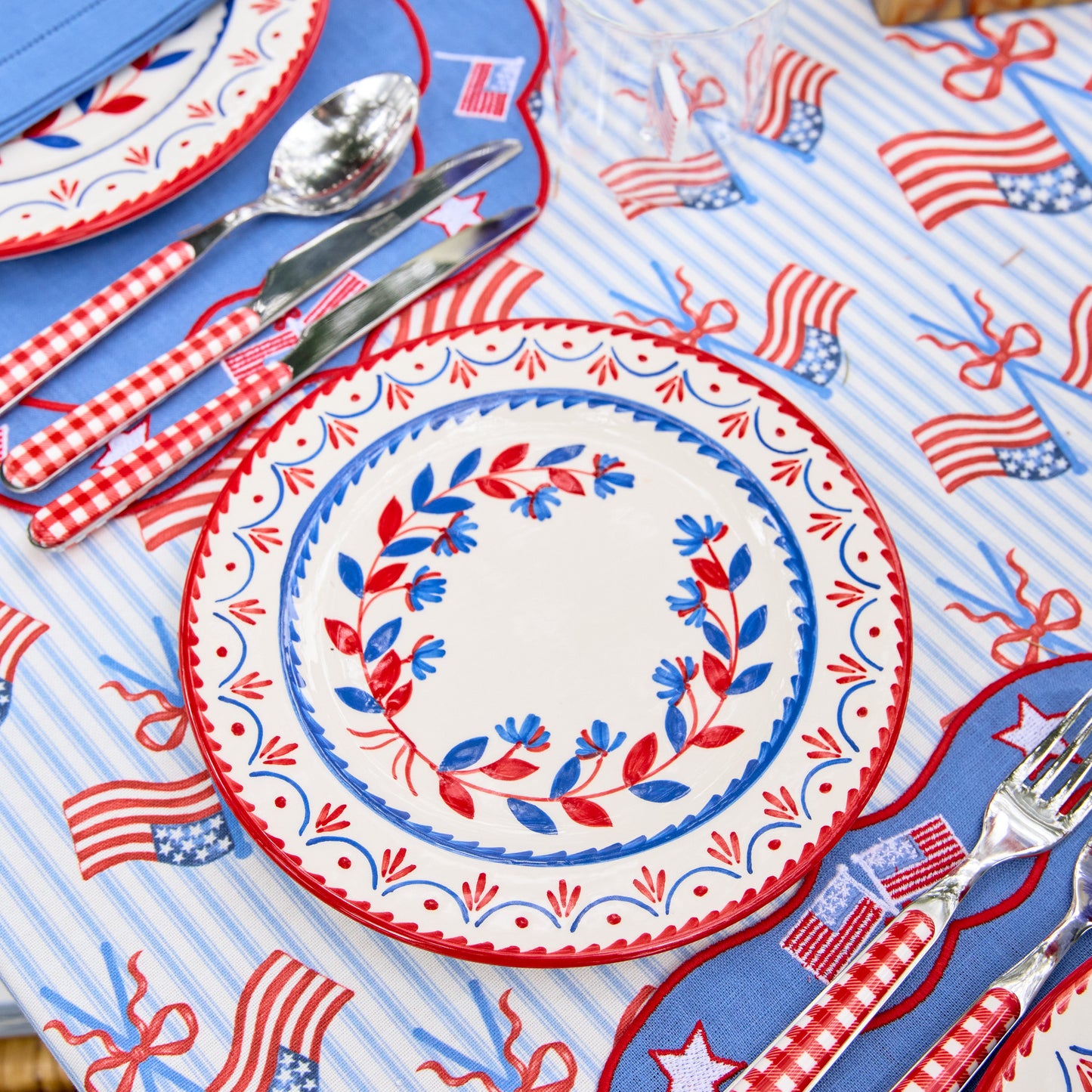 Blue & Red Josephine Starter Plate