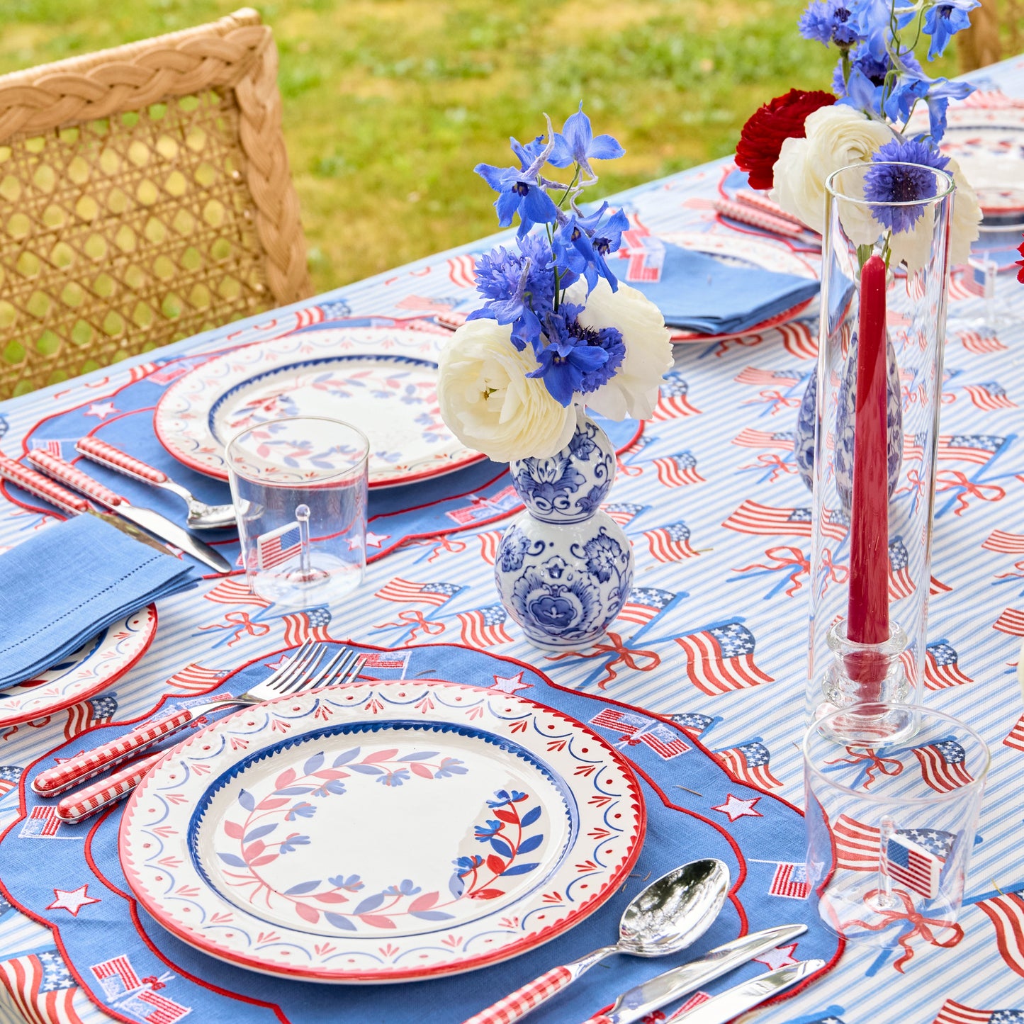 Blue & Red Josephine Starter Plate