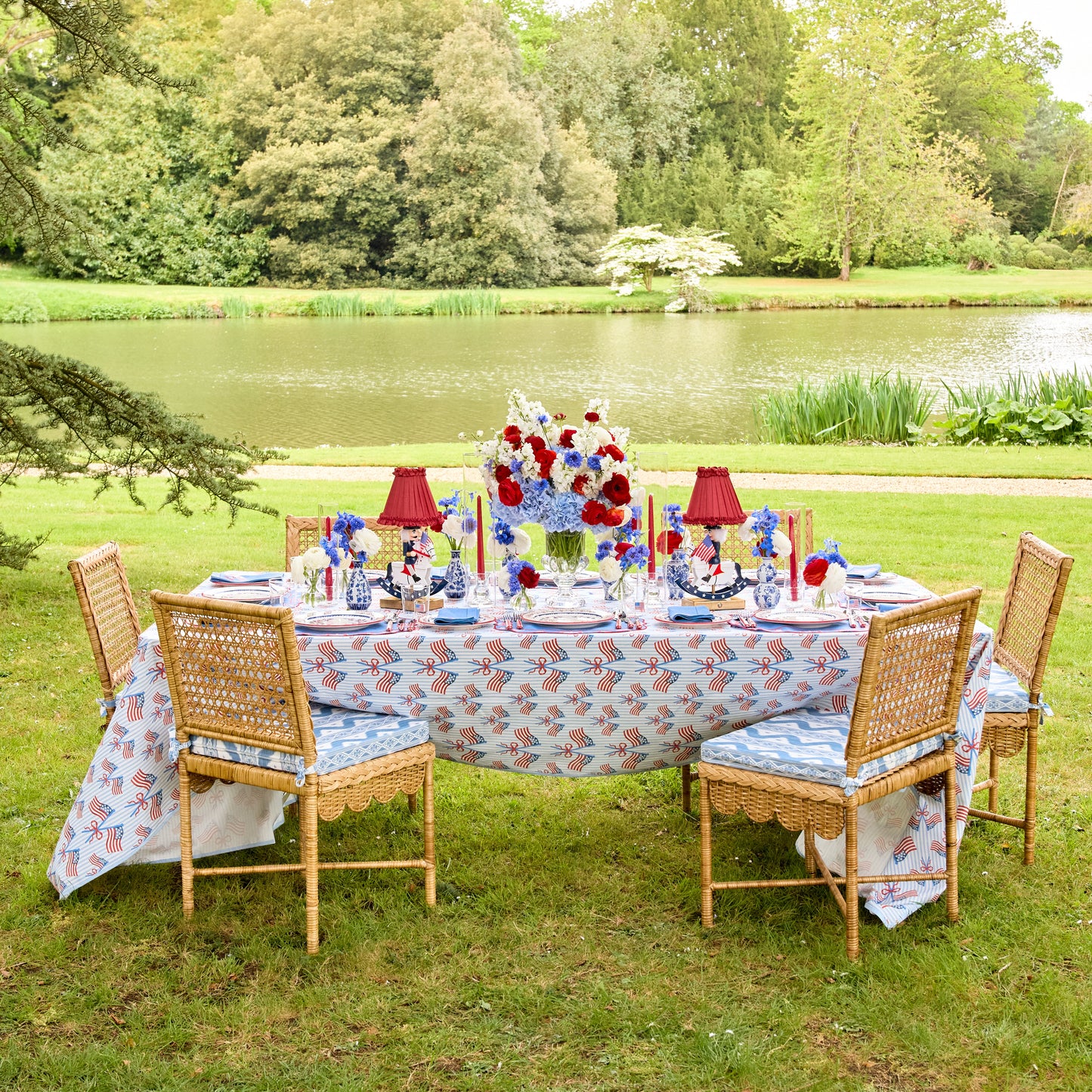 Blue & Red Josephine Starter Plate