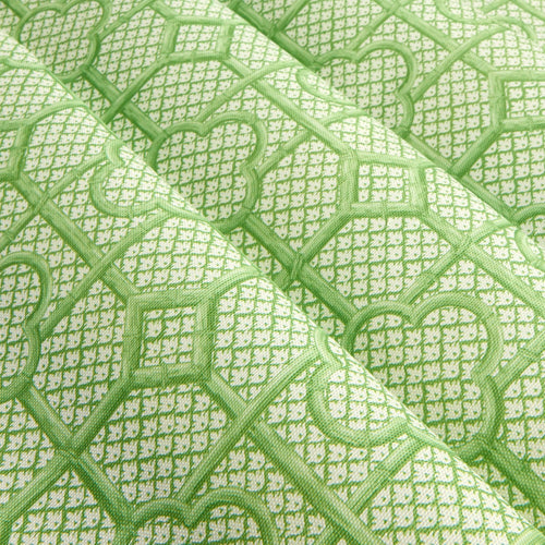 Green Bamboo Trellis Fabric
