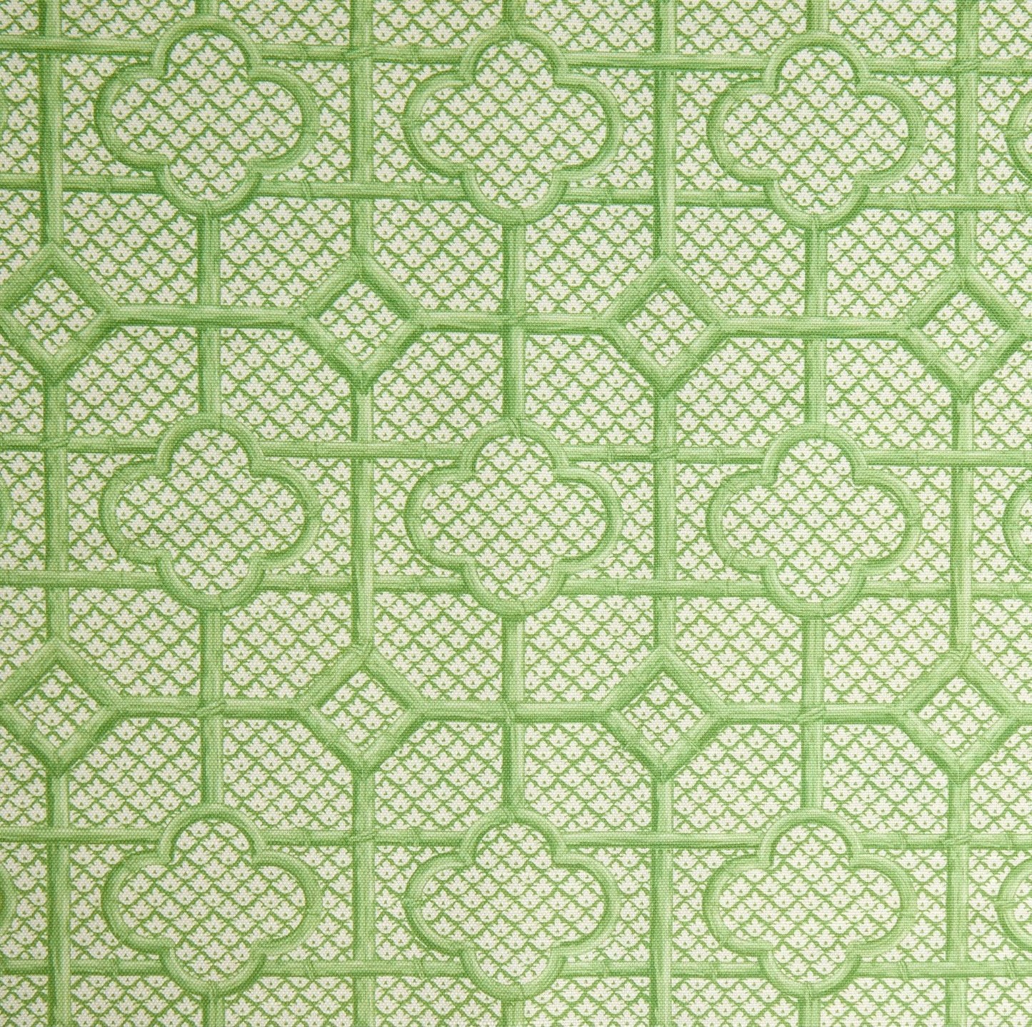 Green Bamboo Trellis Fabric