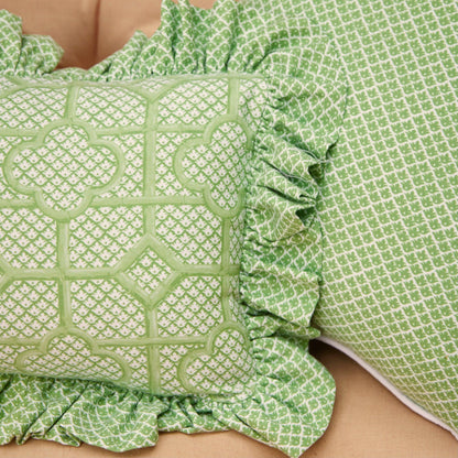 Green Bamboo Trellis Fabric