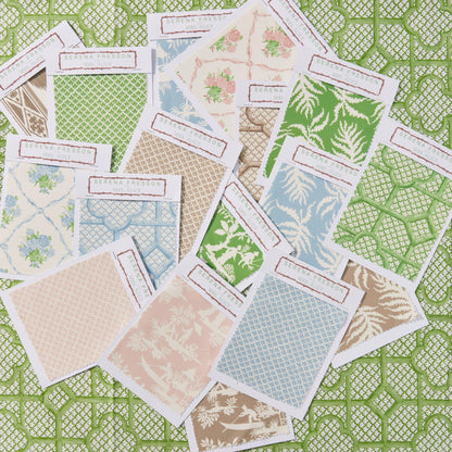 Green Bamboo Trellis Fabric