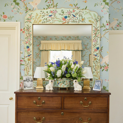 Green Large Chinoiserie Mirror