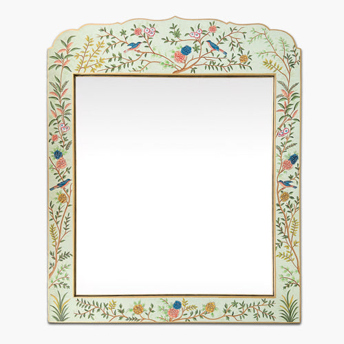 Green Large Chinoiserie Mirror