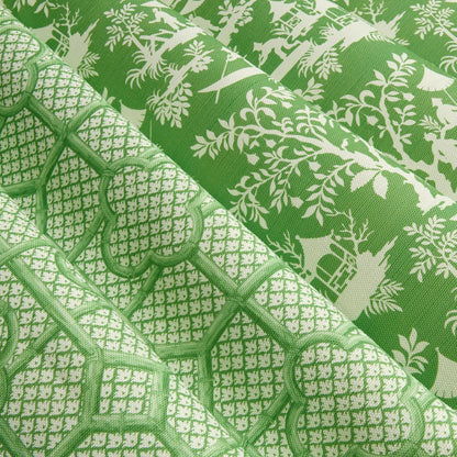 Green Pagoda Garden Fabric