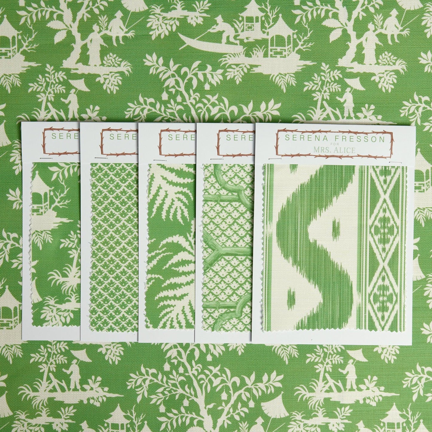 Green Pagoda Garden Fabric