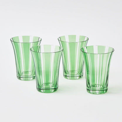 Green Positano Glasses (Set of 4)