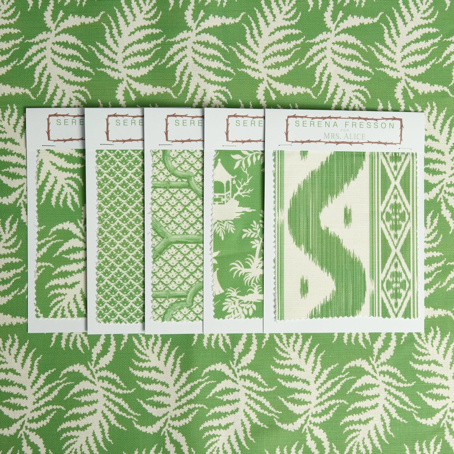 Green Trailing Ferns Fabric