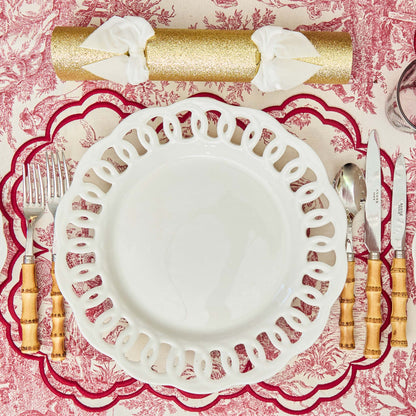 White Lace Dinner & Starter Plates (Set of 8)