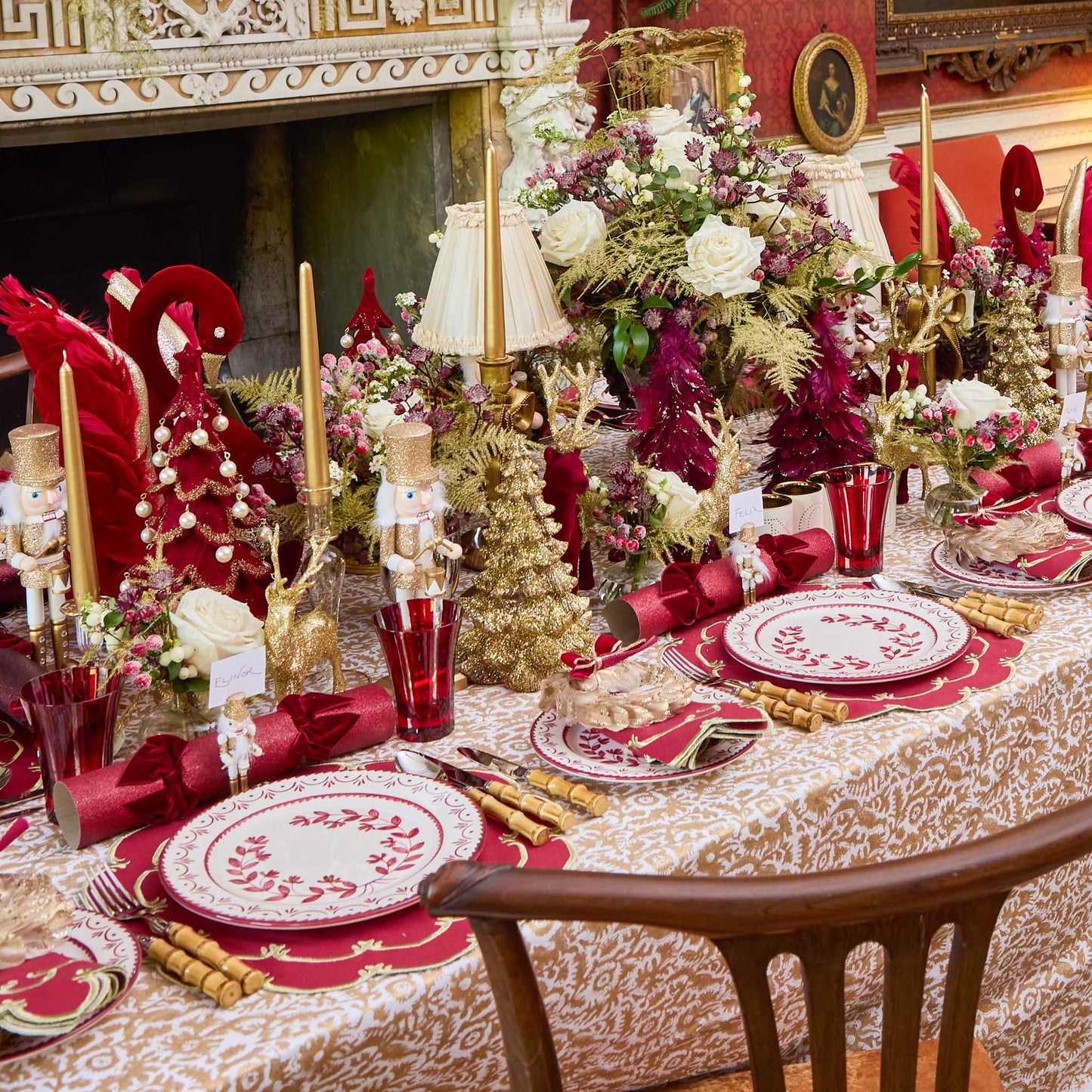 Josephine Burgundy Dinner & Starter Plates (set of 8)