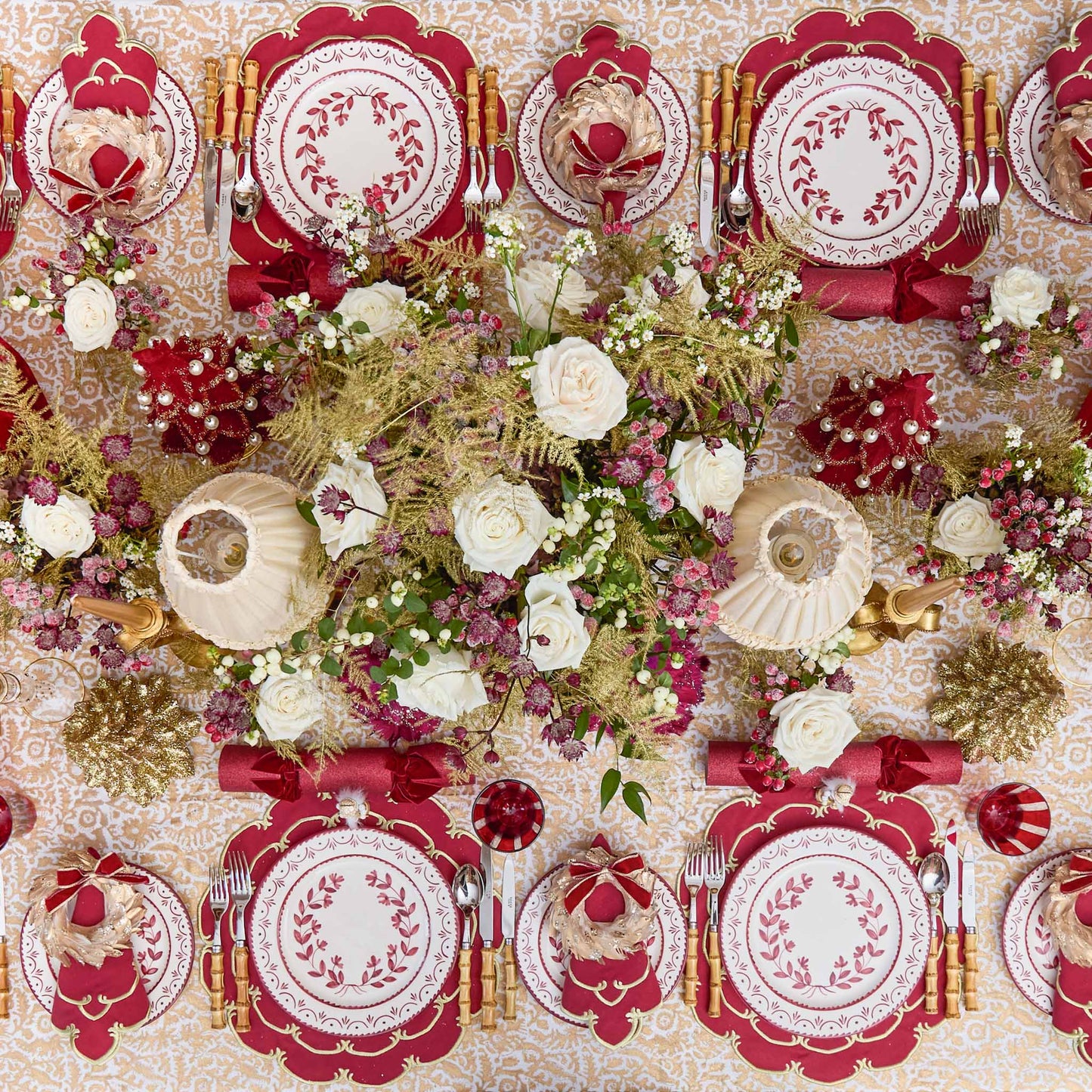 Josephine Burgundy Dinner & Starter Plates (set of 8)