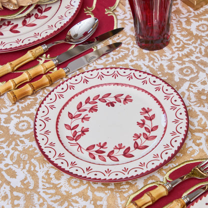 Burgundy Josephine Starter Plates (Set of 4)