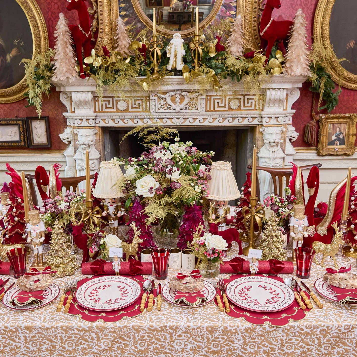 Josephine Burgundy Dinner & Starter Plates (set of 8)