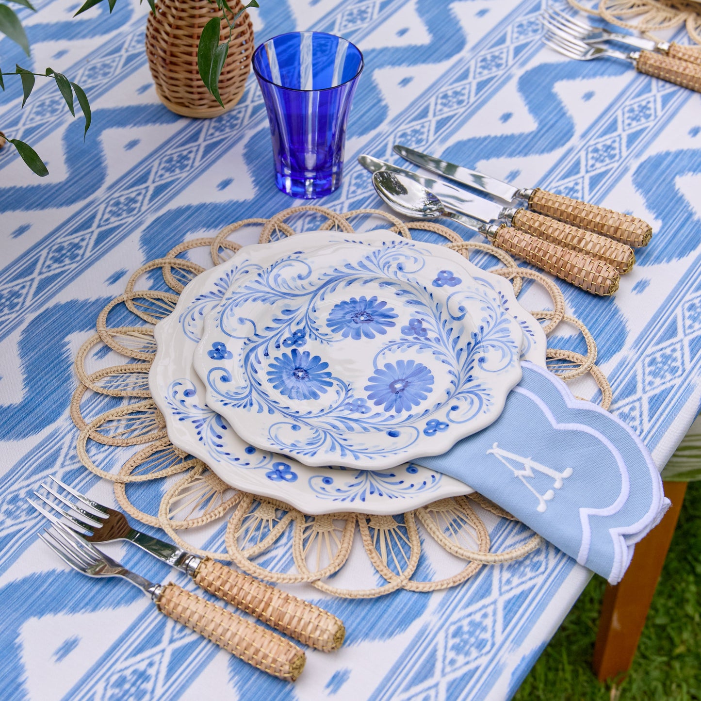 Blue Flowers Starter Plate