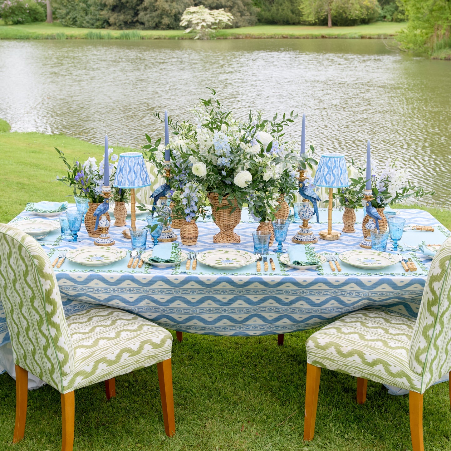 Blue & Green Sophia Napkins (Set of 4)