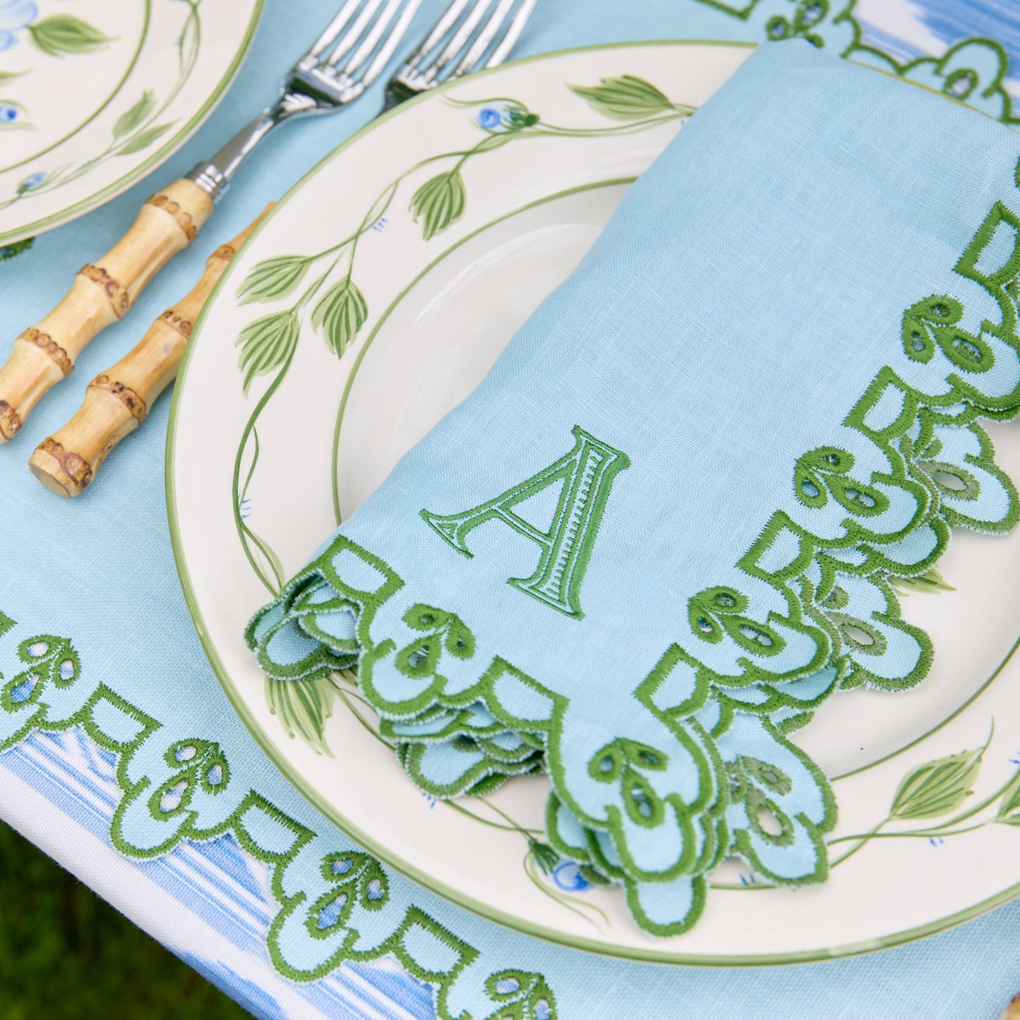 Blue & Green Sophia Napkins (Set of 4)