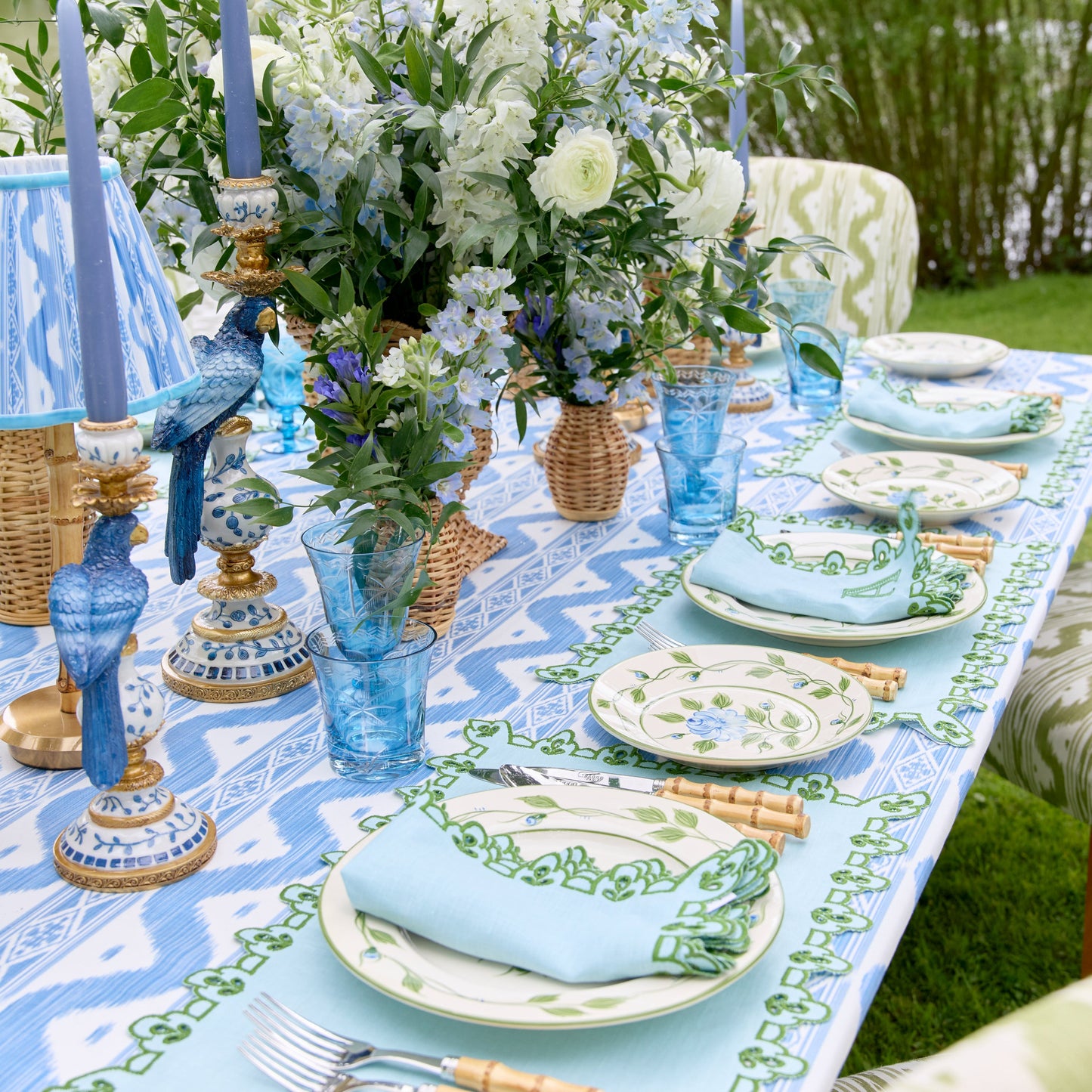 Blue & Green Sophia Napkins (Set of 4)