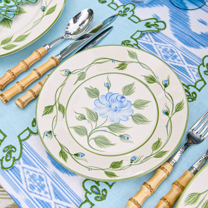 Blue Rose Bud Starter Plates (Set of 4)