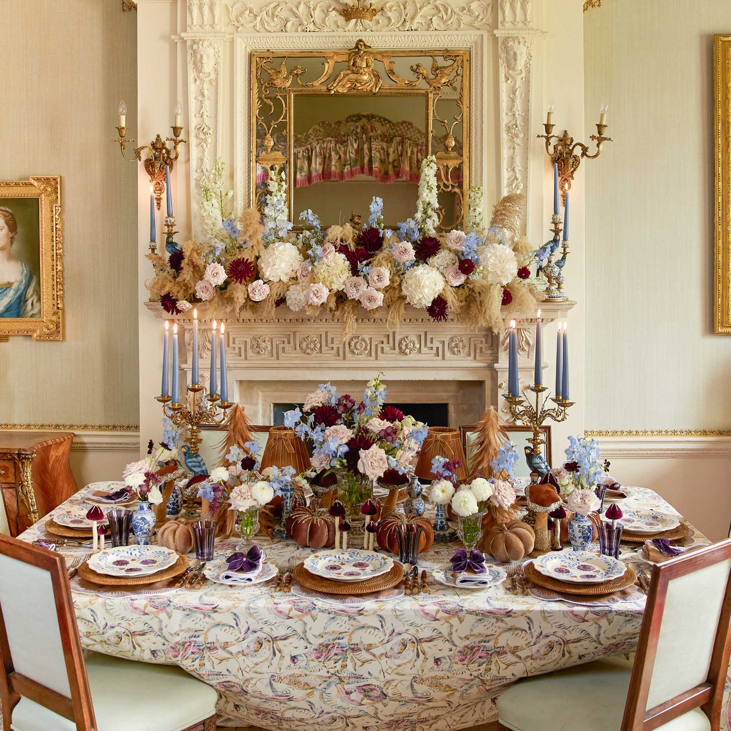 Blue Parrot Candelabra