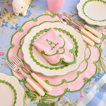 Pink & Green Amanda Placemats & Napkins (Set of 4)