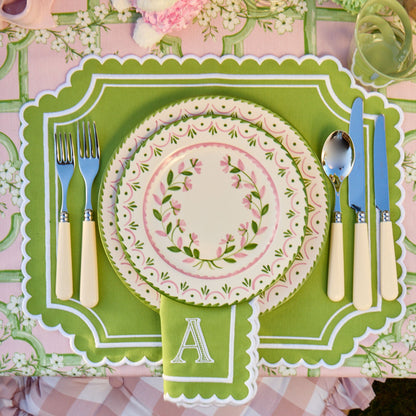 Green & Pink Josephine Garland Starter Plate