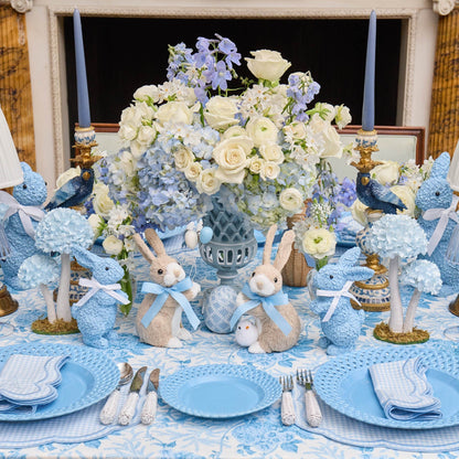Blue Parrot Candle Holder Set