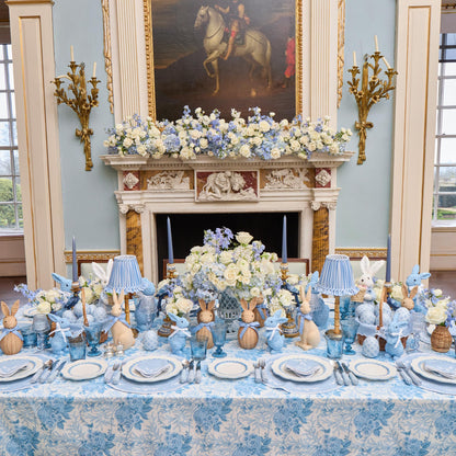 Small Adelaide Soft Blue Scalloped Lattice Urn Vase