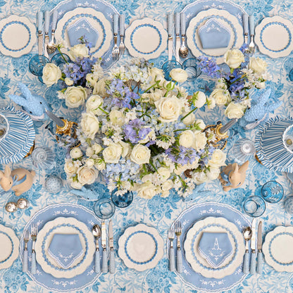 Blue Laurel Dinner & Starter Plates (Set of 8)