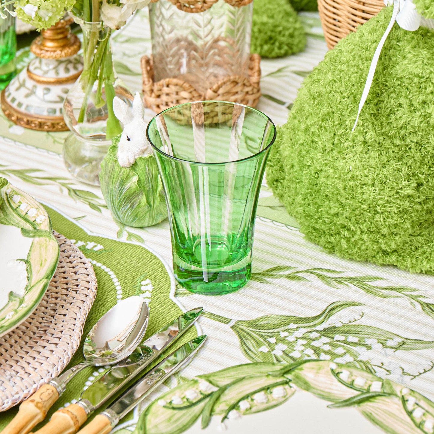 Green Positano Glasses (Set of 4)
