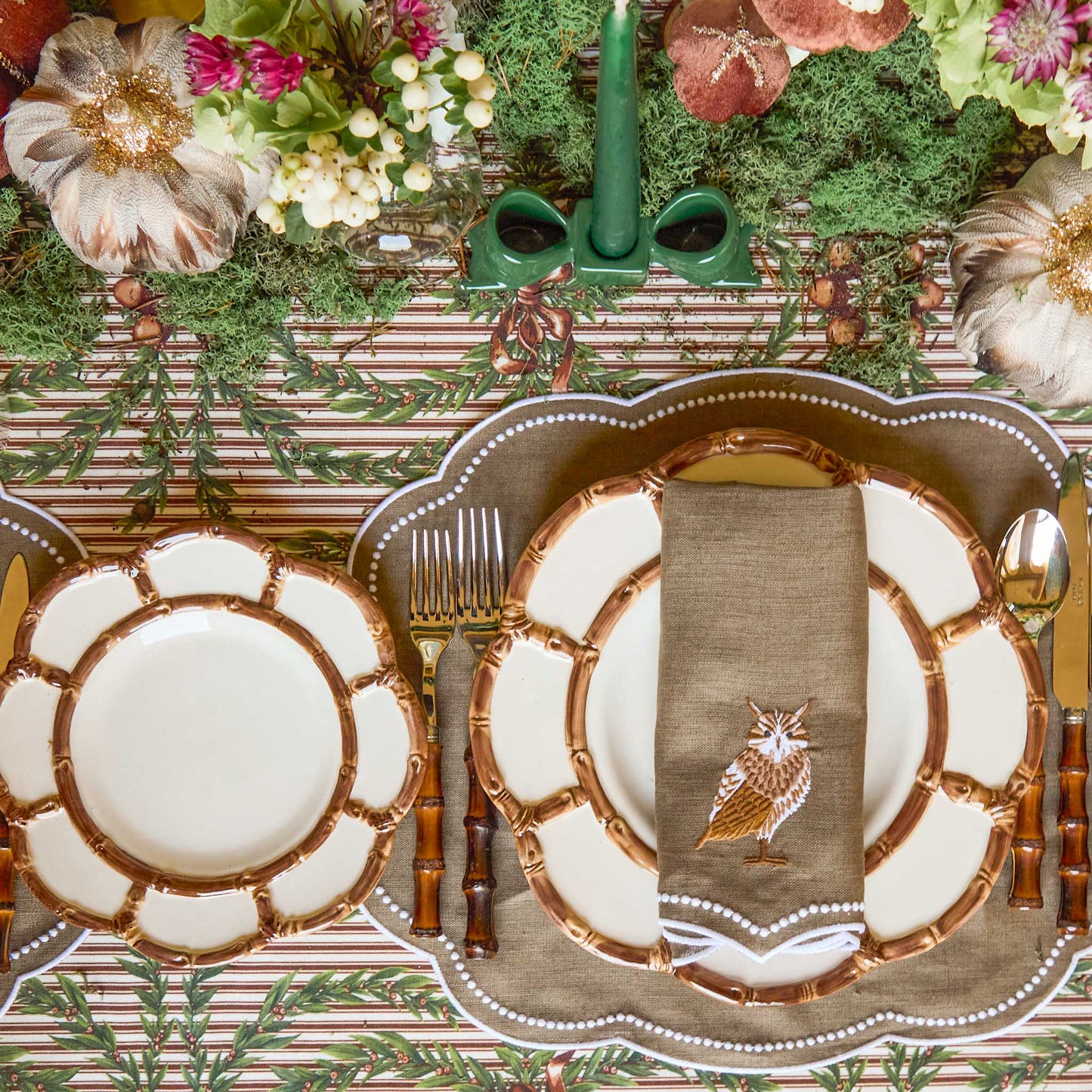 Petal Burnt Bamboo Starter Plate