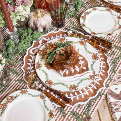 Chocolate Bow Laurel Placemats (Set of 4)