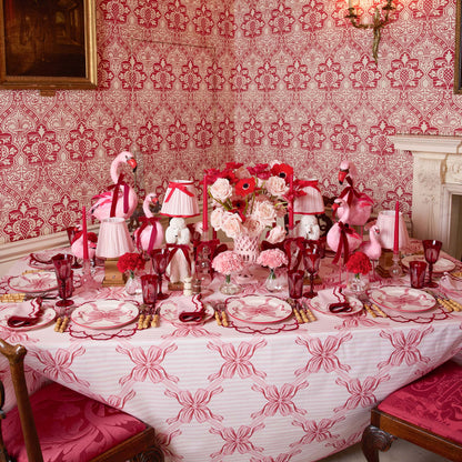 Audrey Pink & Red Bow Starter Plate
