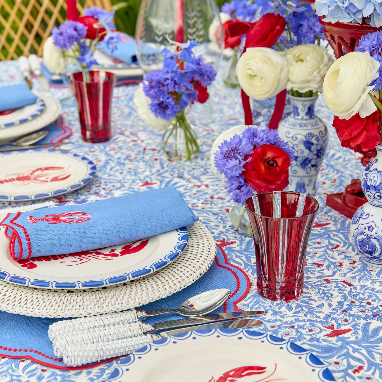 Red Positano Glasses (Set of 4)